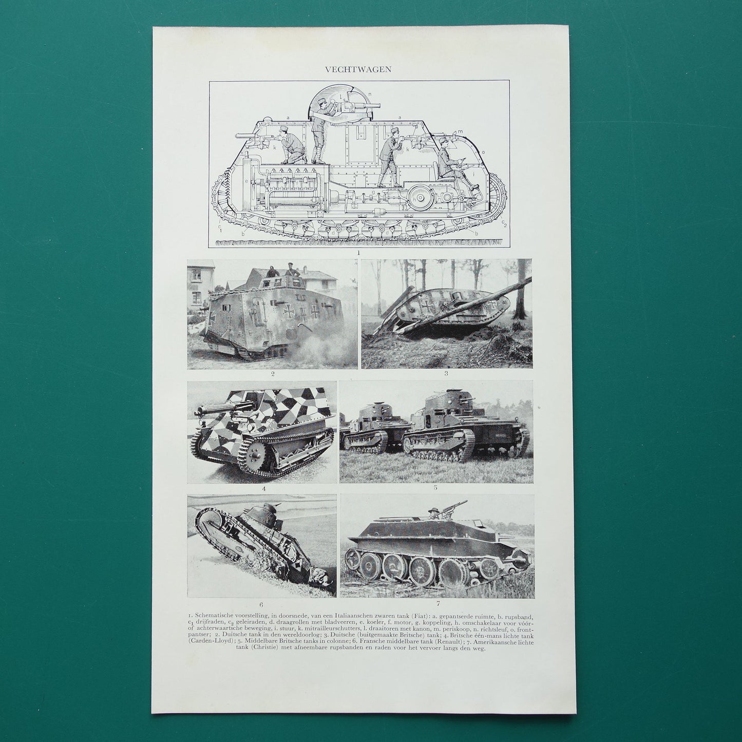 1930's print of tanks