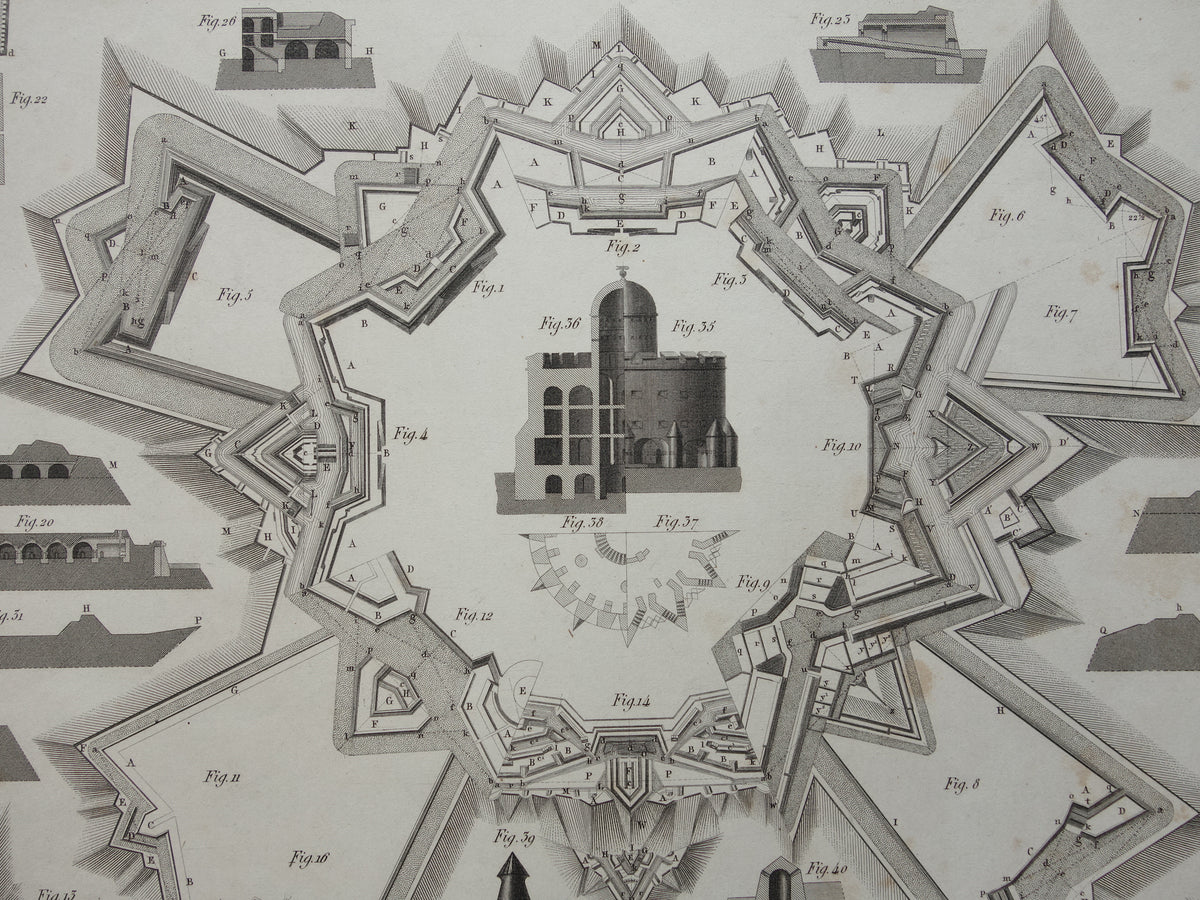 VAUBAN antieke illustratie