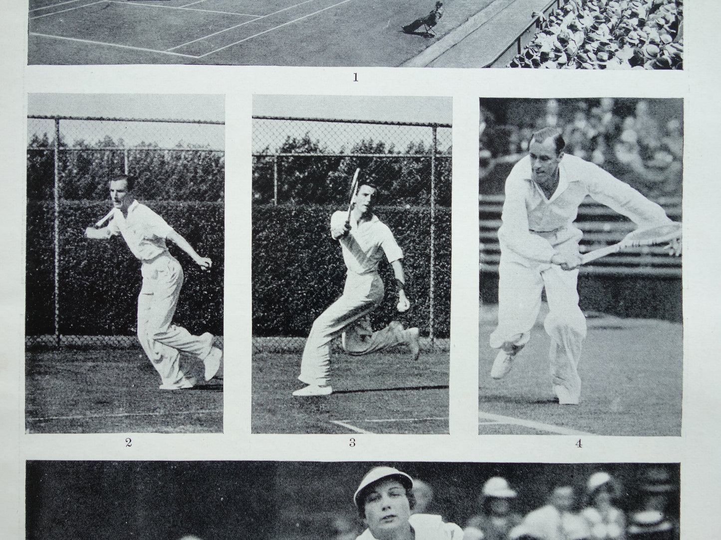 TENNIS Oude Prent uit 1936 Originele vintage Nederlandse illustratie Tennis Kleine print