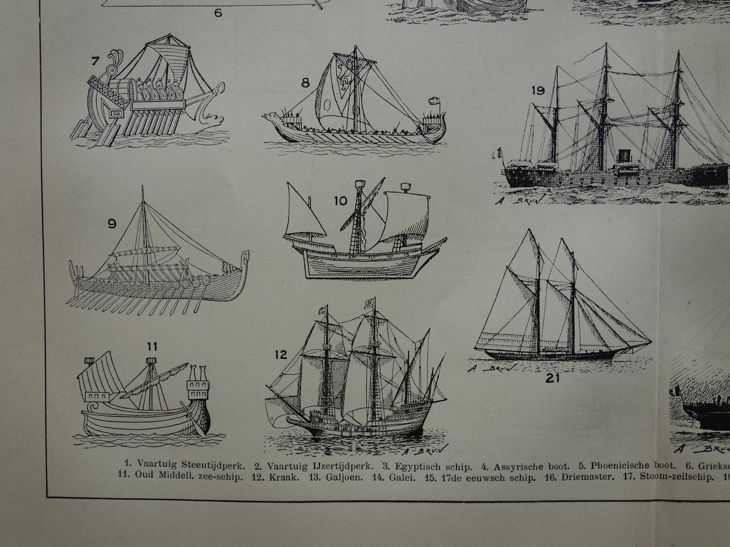 SCHEPEN antieke illustratie over geschiedenis Scheepsontwerp - 1909 originele oude schip scheepvaart print - vintage marine prints