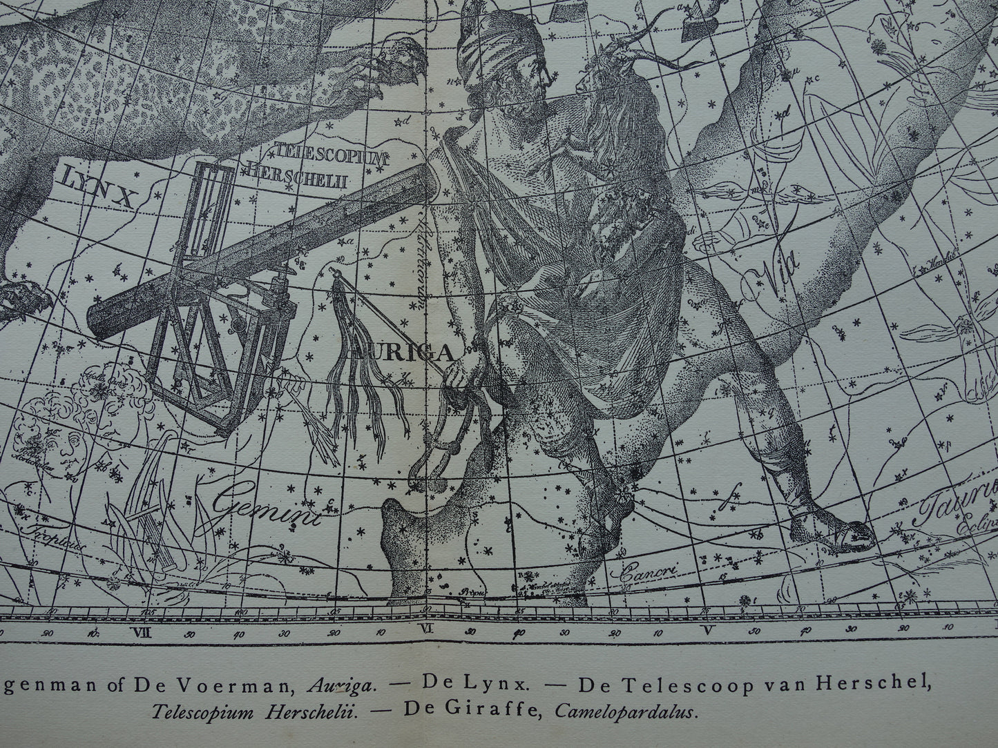 Antikes ASTRONOMIE-Druckset mit drei alten Sternenkartendrucken - Vintage Pegasus Auriga Boottes Astrologie-Konstellationsdrucke Nordhimmel