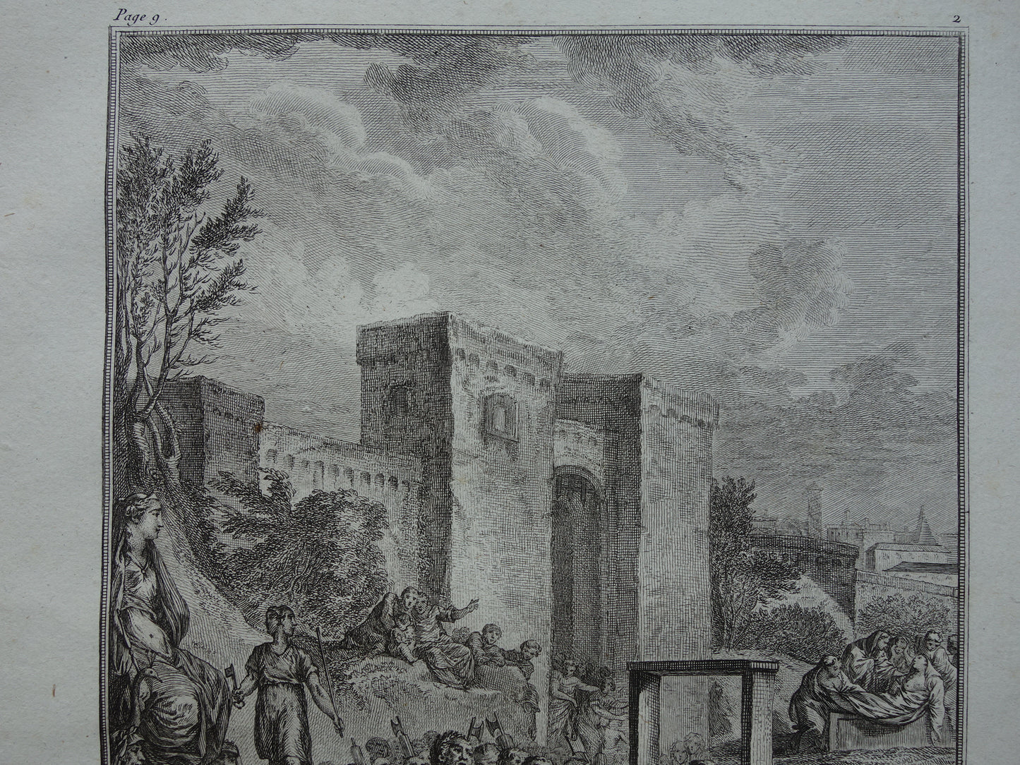 Publius Horatius Verbannen Geschiedenis van Rome Antieke prent Originele 200+ jaar oude illustratie Romeinse mythologie