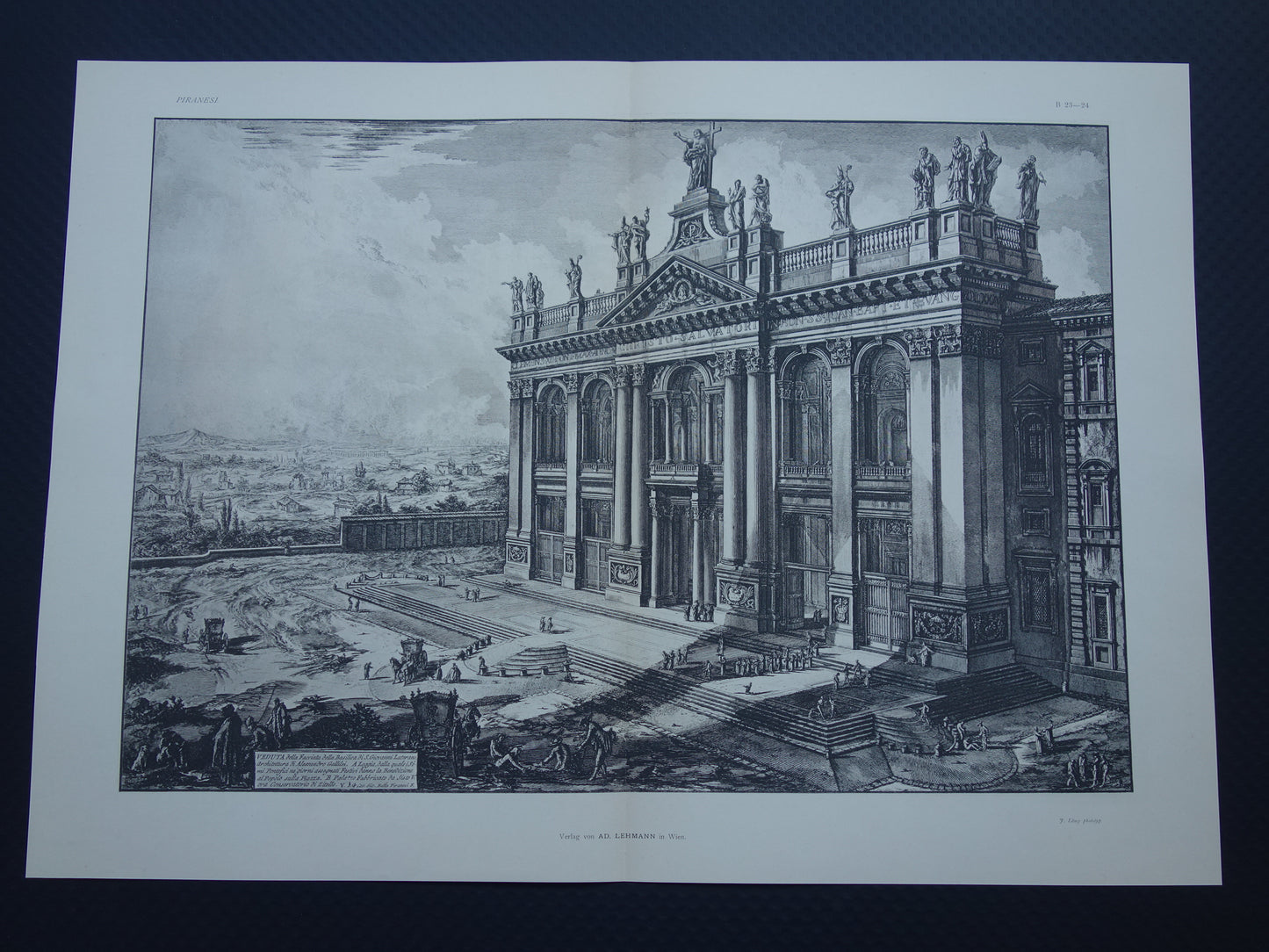 Veduta della facciata della basilica di S, Giovanni Laterano Piranesi for sale