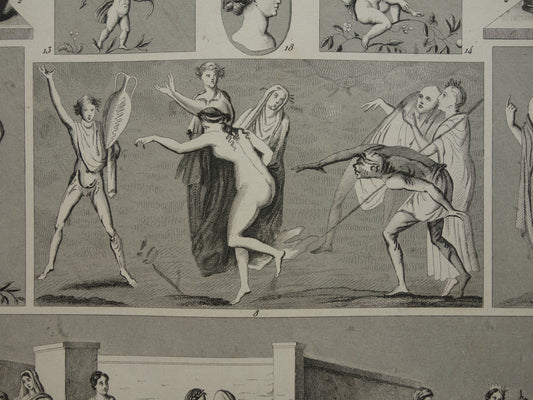 Altägyptische griechische und römische Illustrationen Über 160 Jahre alte Druckkunstgeschichtenmalerei in der klassischen Antike