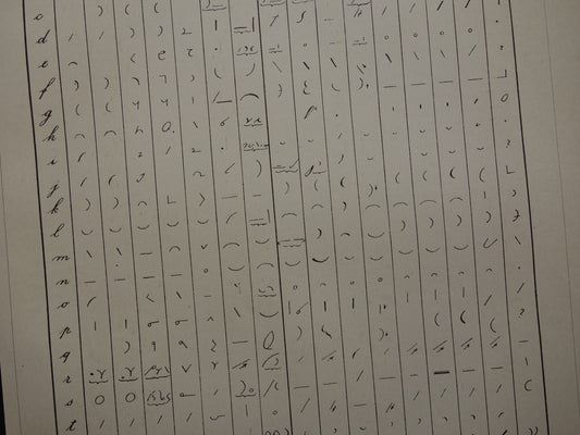 STENO Set van 2 antieke prenten over Stenografie Oude Nederlandse Print Illustratie