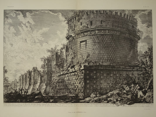 piranesi Veduta del Lato posteriore del mausoleo di Cecilia Metella