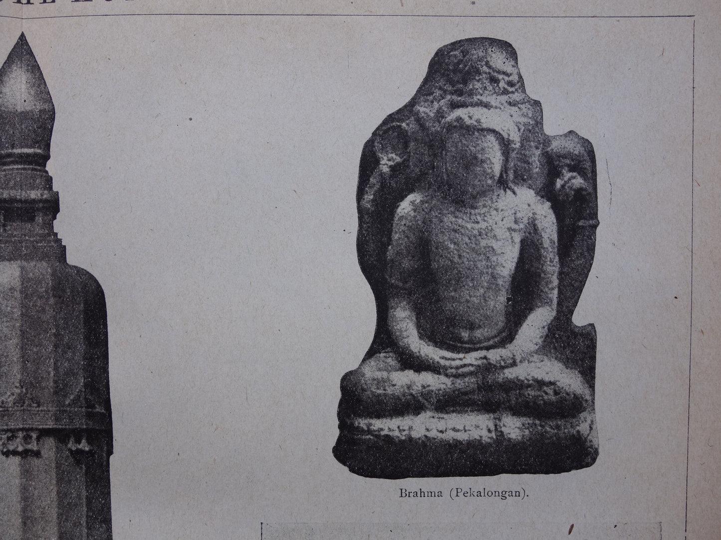 Java Indonesië oude prent van Indonesische / Javaanse kunst 1918 originele antieke Nederlandse illustratie Stoepa