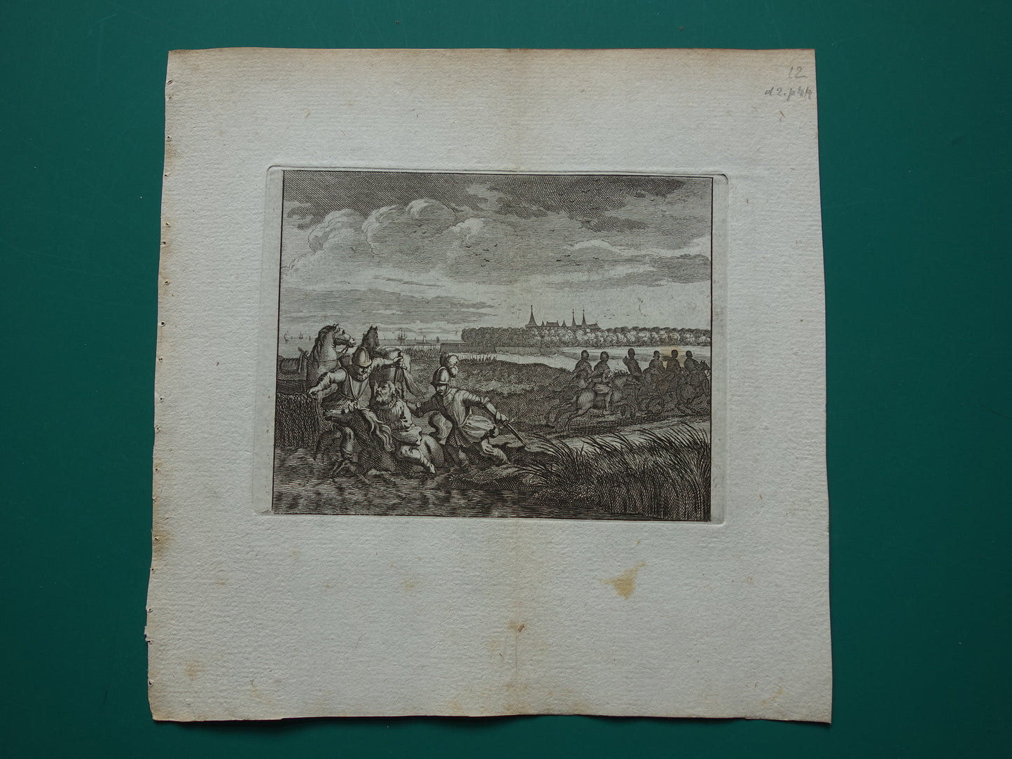 Graaf Floris V - Set van twee antieke prenten uit 1770 - Gravure Geschiedenis Amsterdam Nederland Wagenaar