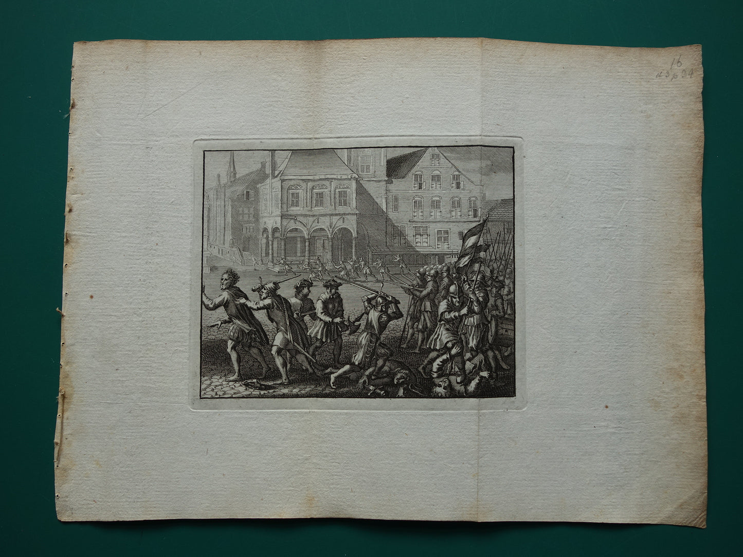 Wederdopersoproer Amsterdam - Set van twee antieke prenten uit 1770 - Gravure Geschiedenis Amsterdam Wagenaar