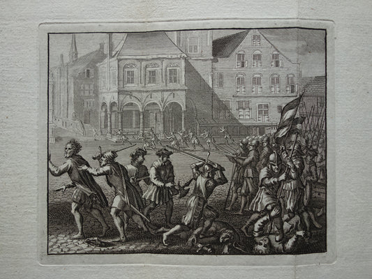 het wederdopersoproer in amsterdam historische illustratie