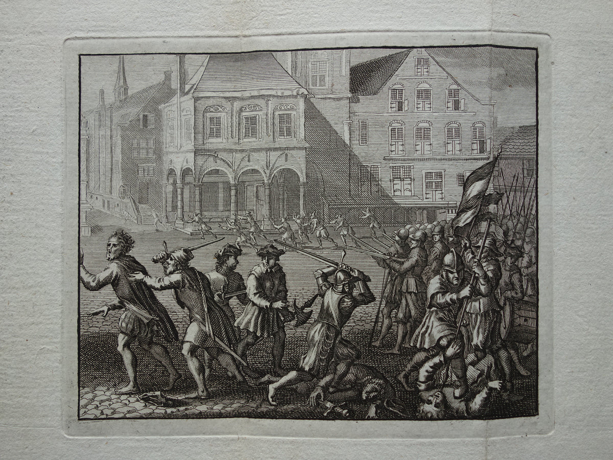 het wederdopersoproer in amsterdam historische illustratie