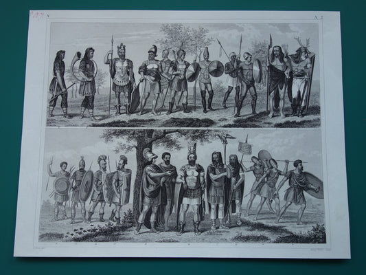 oude prenten van het romeinse leger rijk op antiekeprenten.com