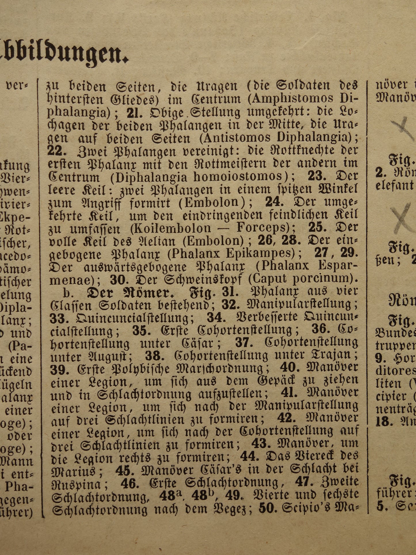 175+ jaar oude prent over tactiek en strategie Griekse en Romeinse leger - originele antieke militaire illustratie slagorde - leger print