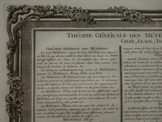ASTRONOMIE-Druck-Set mit 3 passenden, über 260 Jahre alten französischen Astronomie-Textdrucken – große originale antike astronomische Gravur von 1761