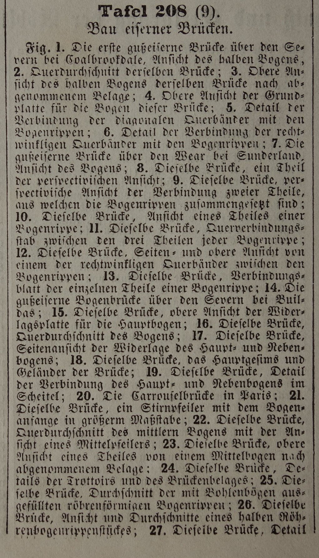 BRUGGEN Antieke illustratie 1849 Bruggenbouw Brug Architectuur prent oude vintage prints