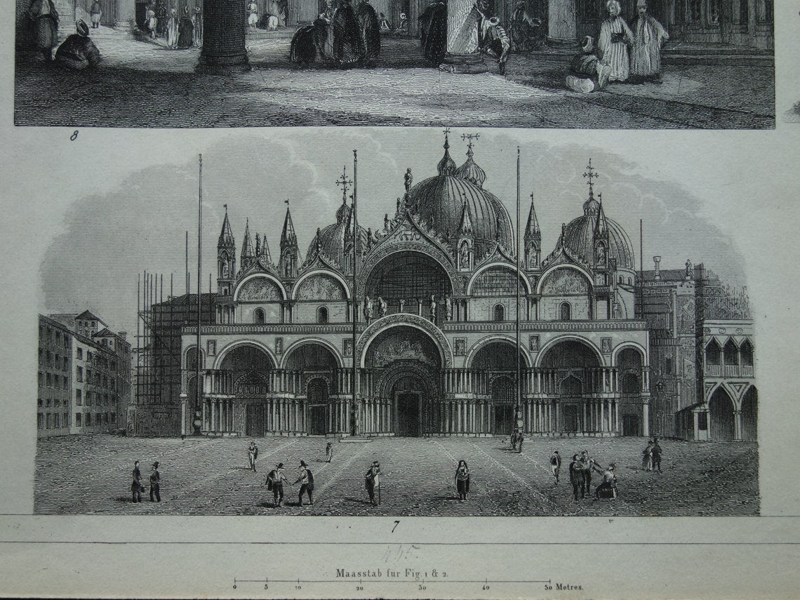 San Marco in Venetië oude gravure