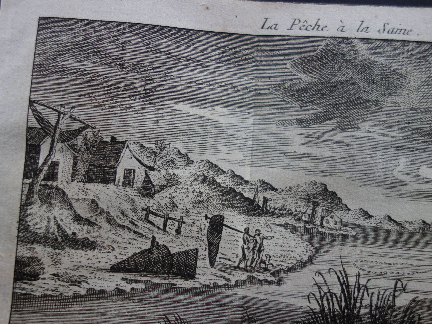 VISSEN & VISSERIJ Set van 2 originele antieke gravures 1771 Prenten Visser Vissoorten Oude Prints