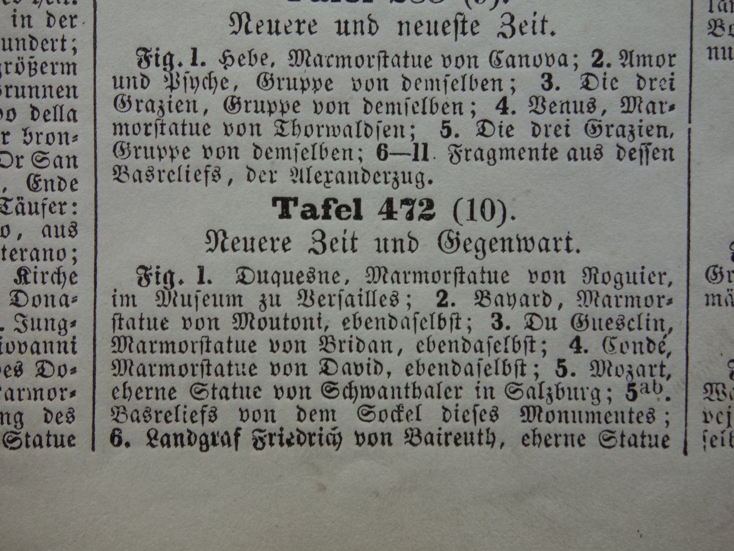 Oude prent kunstgeschiedenis standbeelden Originele antieke print Kunst Jean-Baptiste Pigalle Beeldhouwkunst vintage illustratie Beeldhouwer