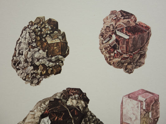 mineraal granaat almandien illustratie