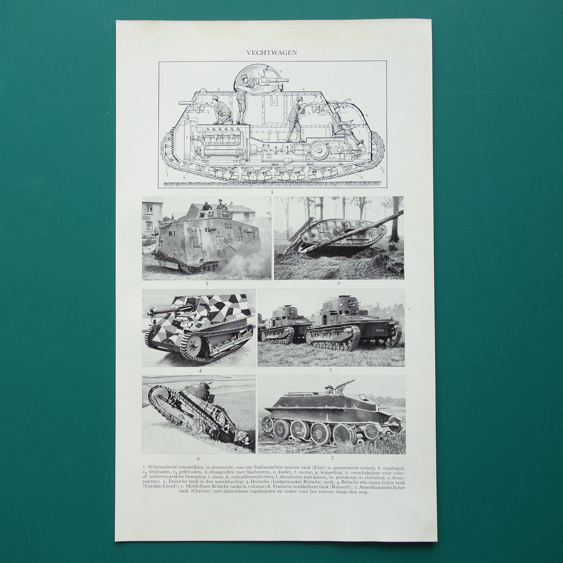 1930's print of tanks