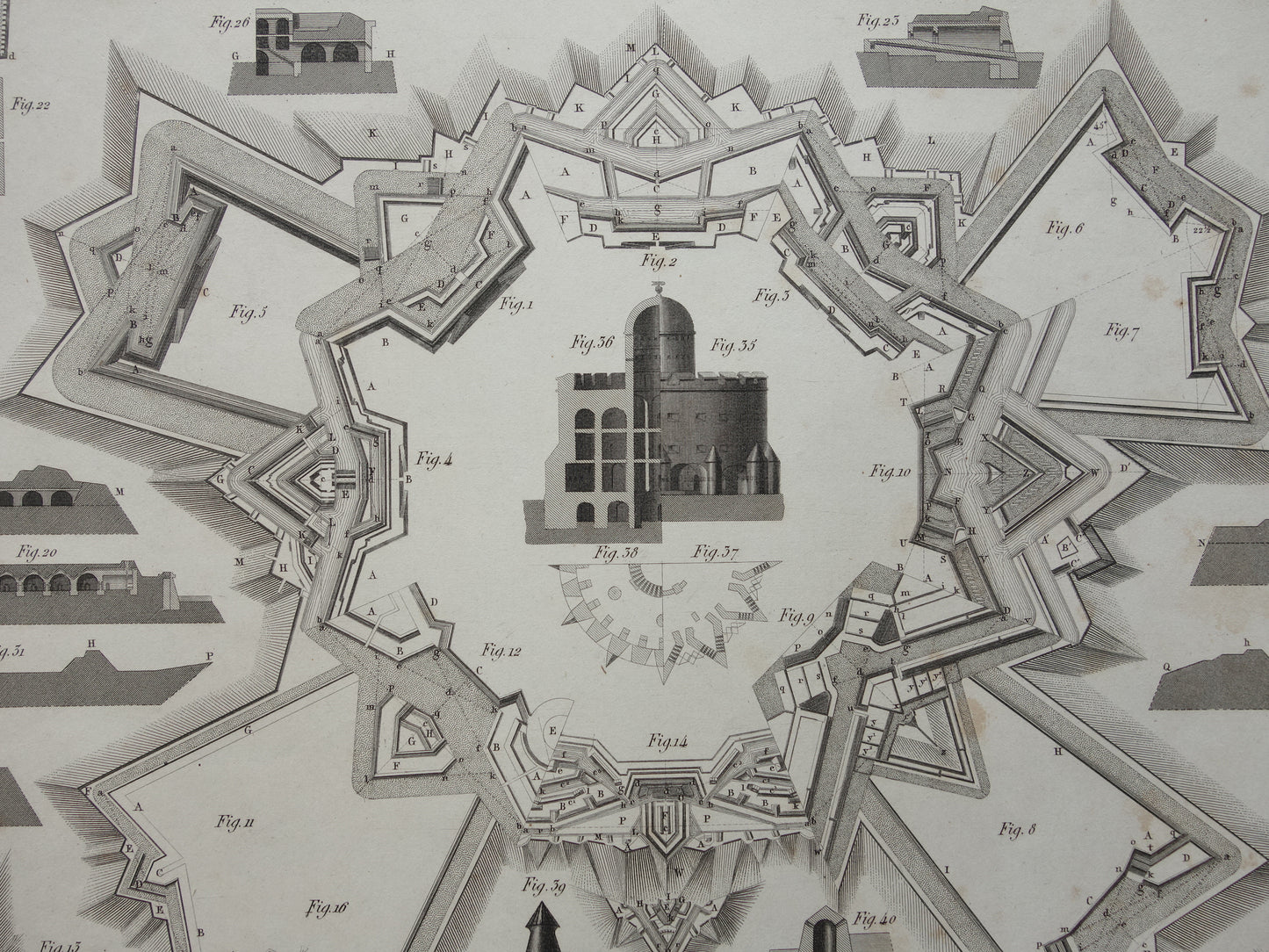 VAUBAN antieke illustratie