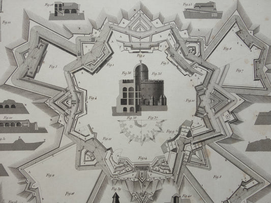 VAUBAN antieke illustratie
