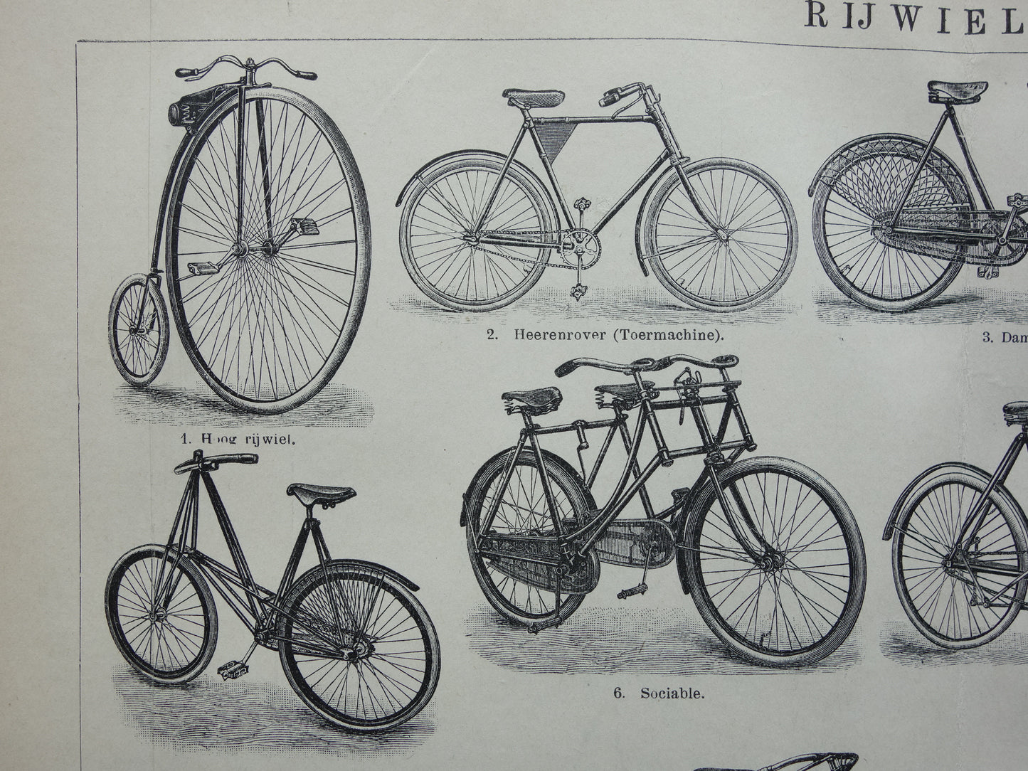 FAHRRÄDER Antike Illustration aus dem Jahr 1921 über das Fahrrad Original alter Druck Fahrradbild