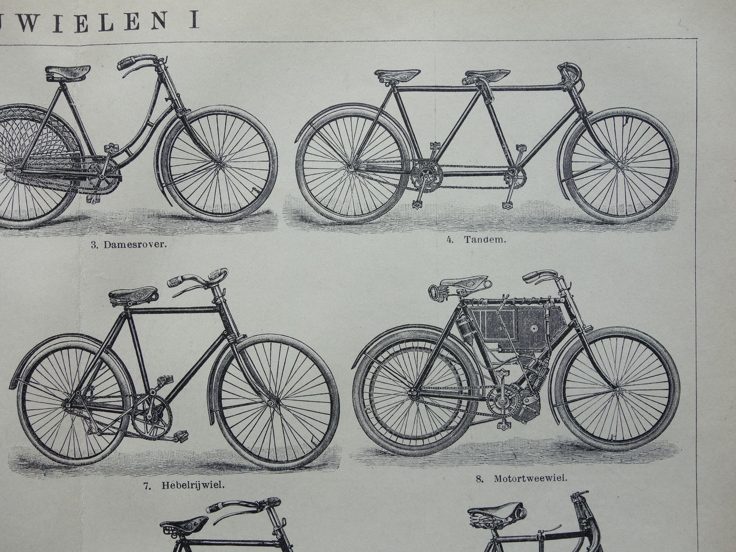 FAHRRÄDER Antike Illustration aus dem Jahr 1921 über das Fahrrad Original alter Druck Fahrradbild