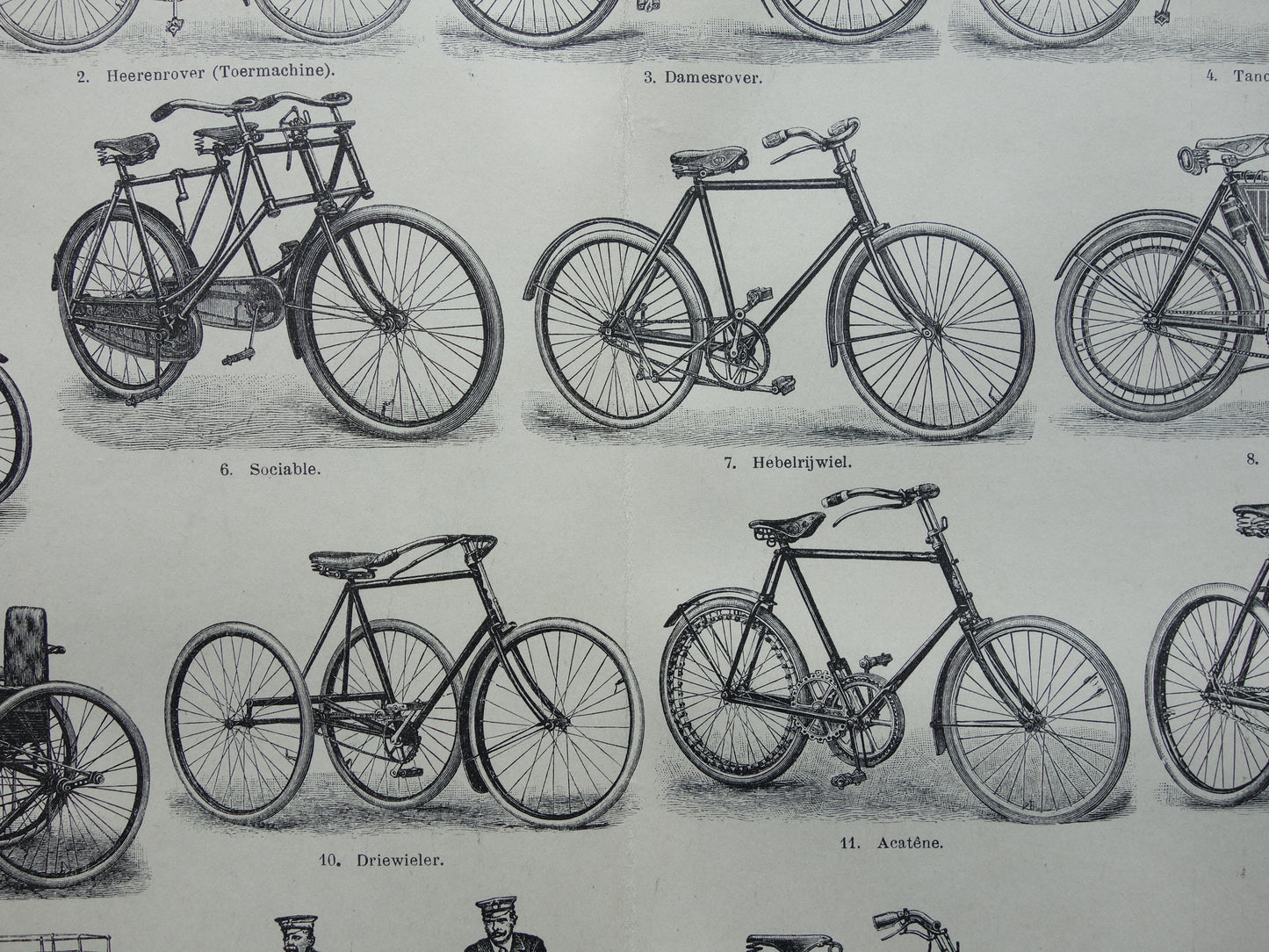 FAHRRÄDER Antike Illustration aus dem Jahr 1921 über das Fahrrad Original alter Druck Fahrradbild