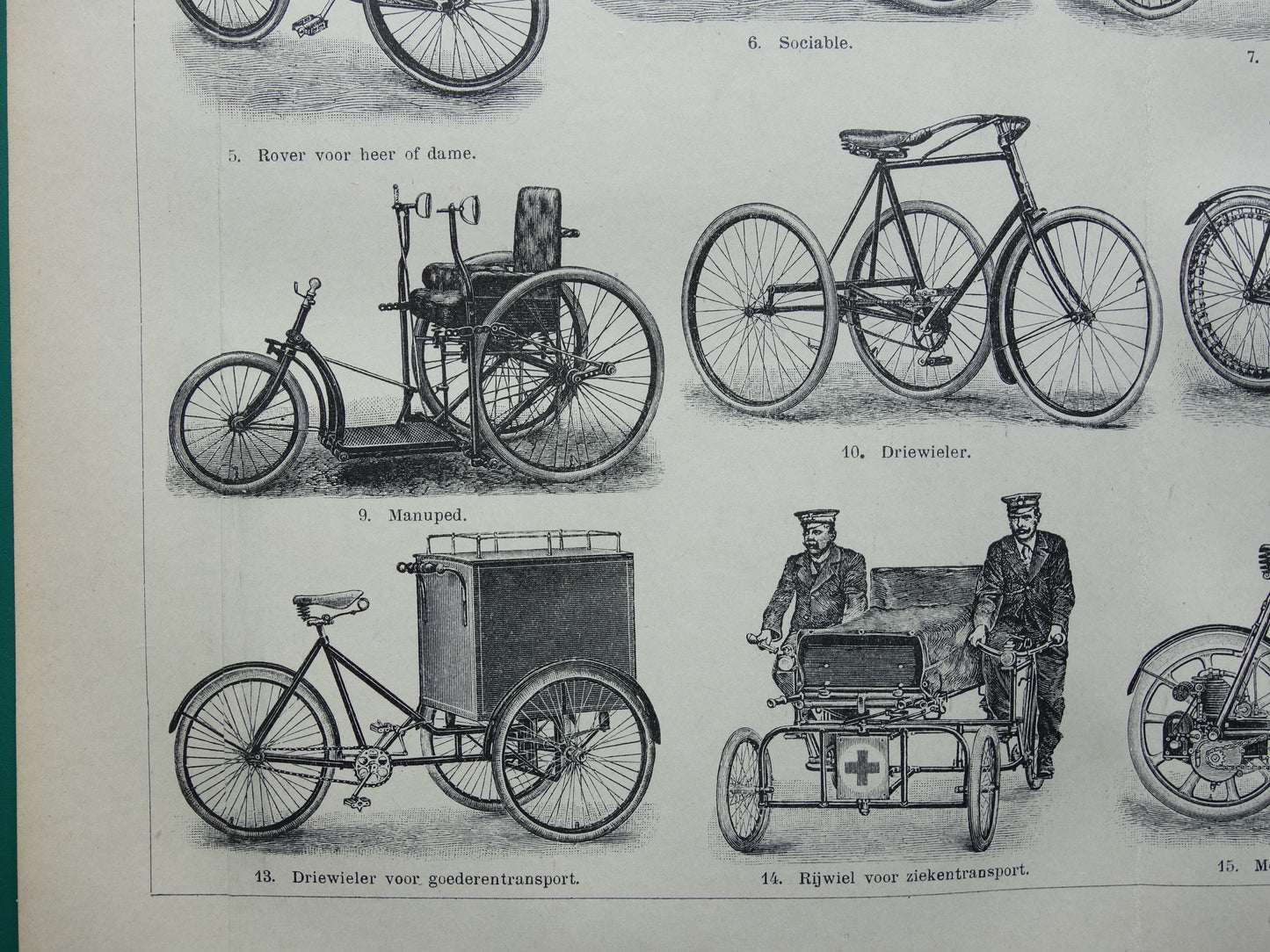 FAHRRÄDER Antike Illustration aus dem Jahr 1921 über das Fahrrad Original alter Druck Fahrradbild