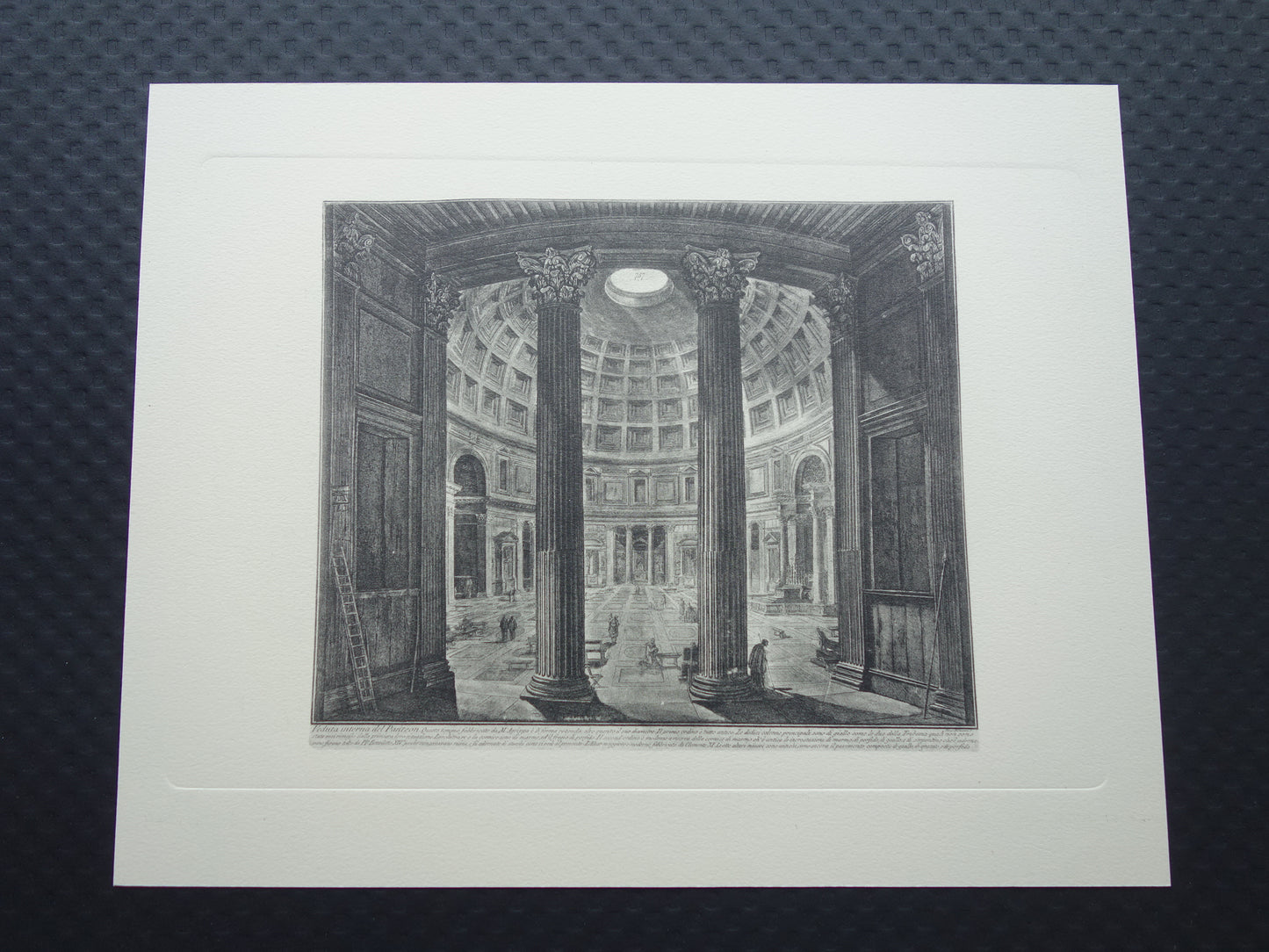 Oude prent van Pantheon Rome uit 1939 vintage facsimile gravure Piranesi uit Vedute di Roma print