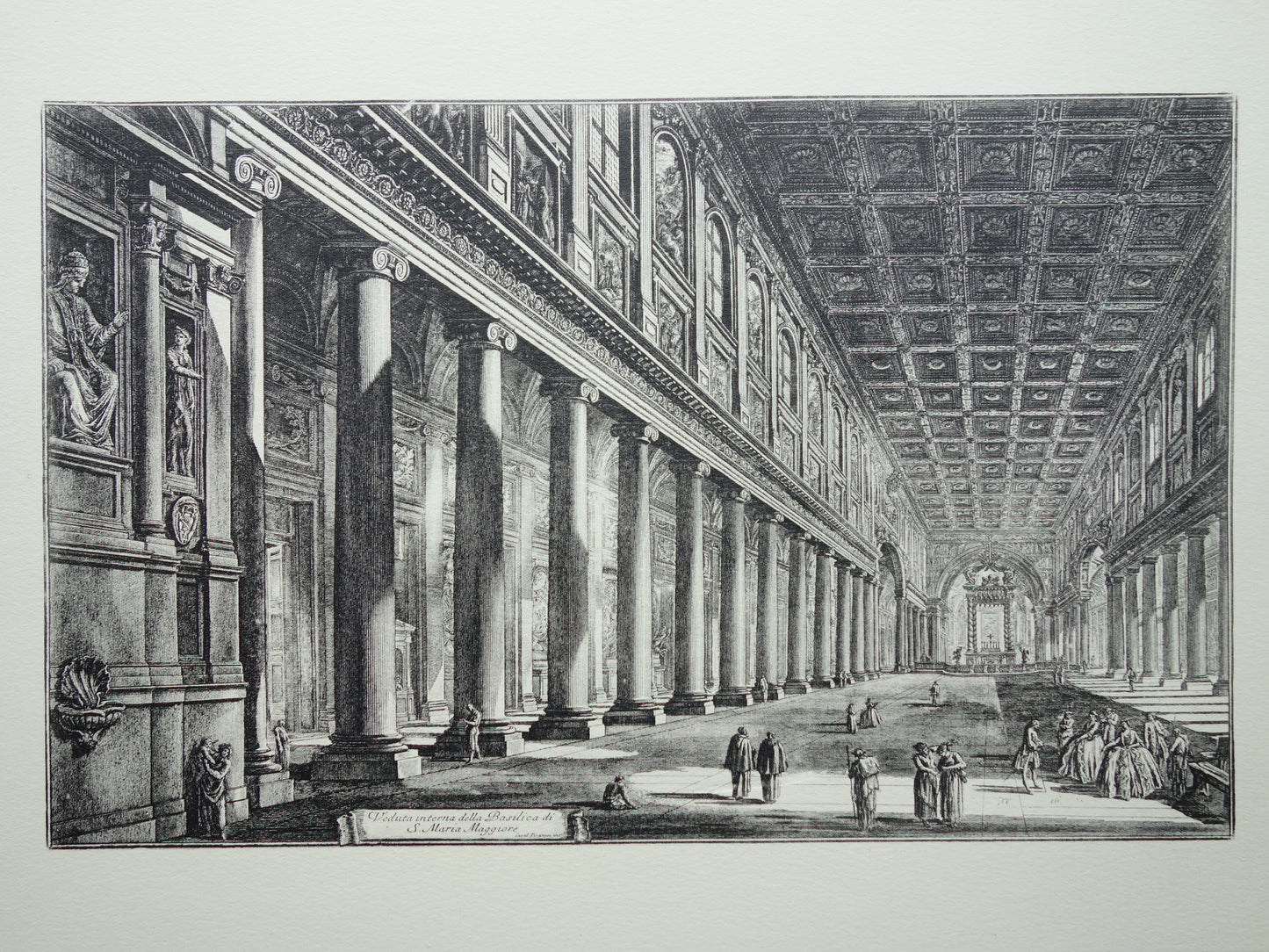 Veduta interna della Basilica di S. Maria Maggiore Piranesi Facsimile