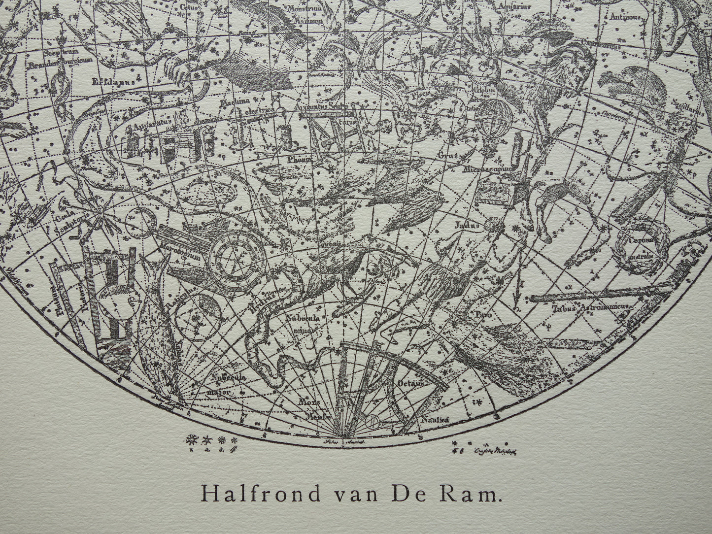 Antieke astronomie prent van de noordelijke en zuidelijke sterrenhemel 1923 originele vintage print sterrenbeelden oude astrologie print