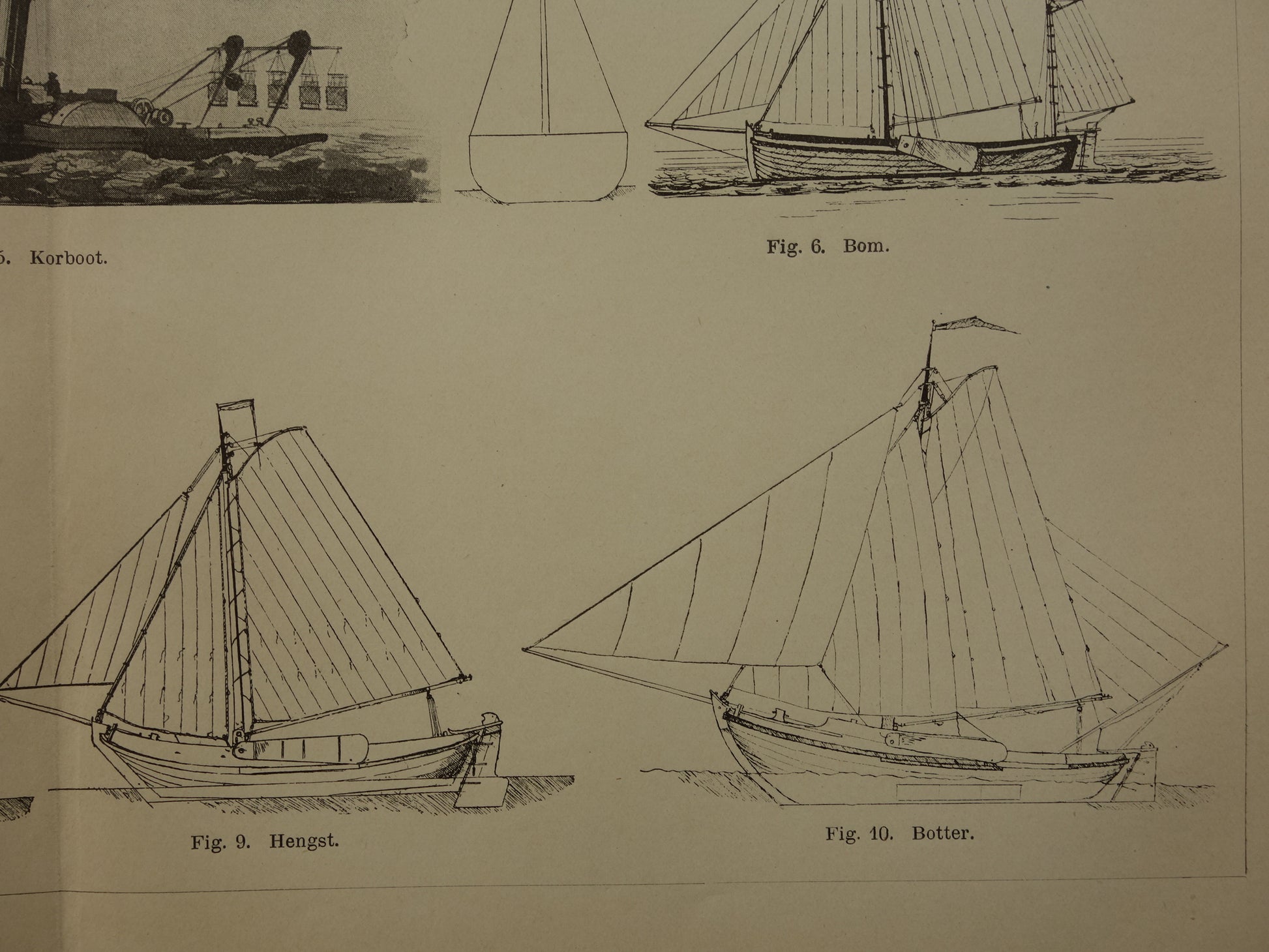 Botter en Hengst oude illustratie schepen