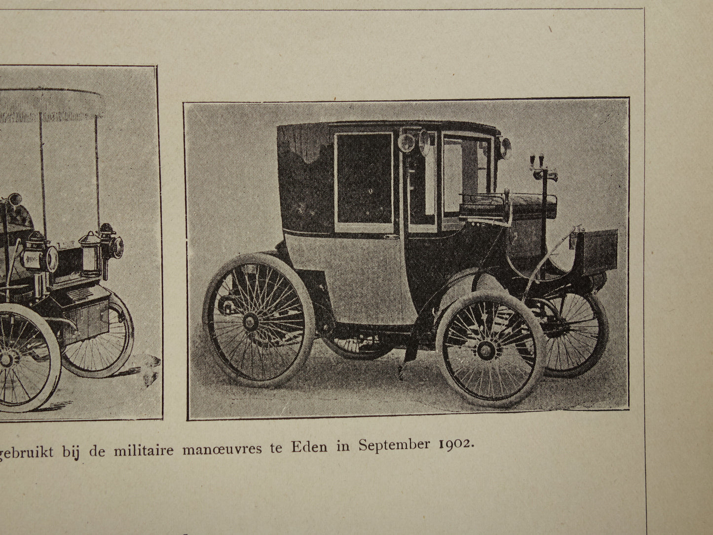 OLDTIMER Vintage print van oude klassieke auto's 1905 originele antieke prent van oldtimers prints illustratie