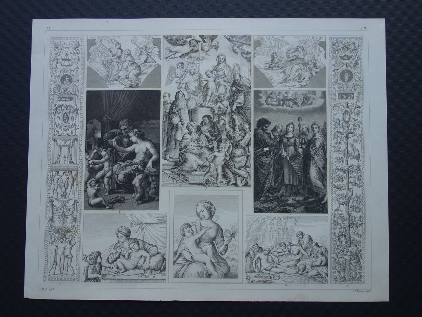Altägyptische griechische und römische Illustrationen Über 160 Jahre alte Druckkunstgeschichtenmalerei in der klassischen Antike