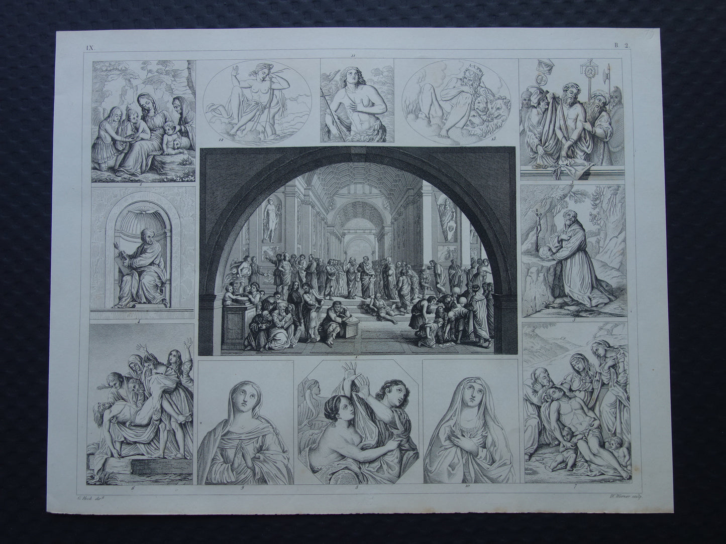 Altägyptische griechische und römische Illustrationen Über 160 Jahre alte Druckkunstgeschichtenmalerei in der klassischen Antike