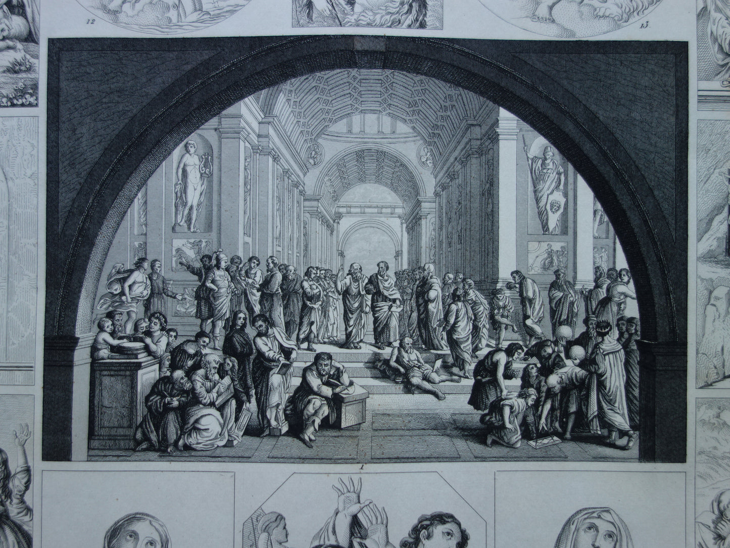 Altägyptische griechische und römische Illustrationen Über 160 Jahre alte Druckkunstgeschichtenmalerei in der klassischen Antike
