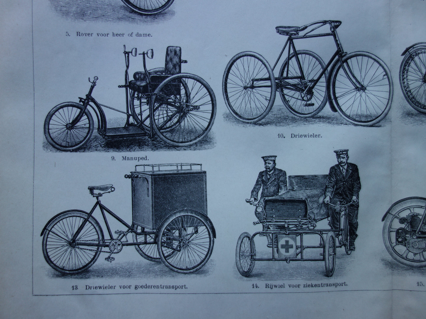 FIETSEN antieke illustratie uit het jaar 1921 over de fiets originele oude print rijwielen prent
