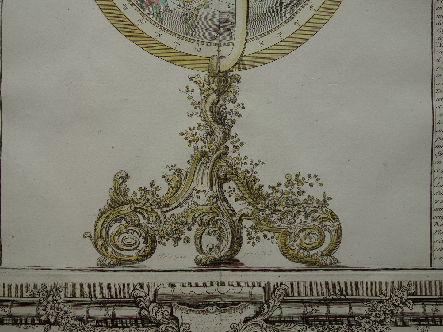 260+ jaar oude grote astronomie prent van hemelbol 1761 originele antieke astronomische print hemelse wereldbol sterrenstelsels illustratie