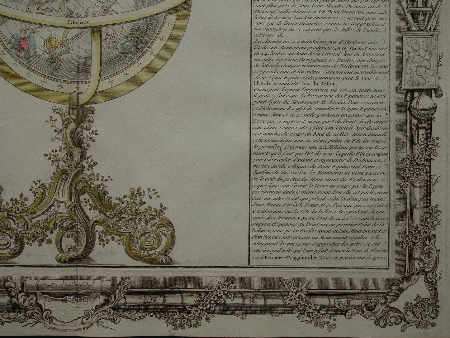 260+ jaar oude grote astronomie prent van hemelbol 1761 originele antieke astronomische print hemelse wereldbol sterrenstelsels illustratie