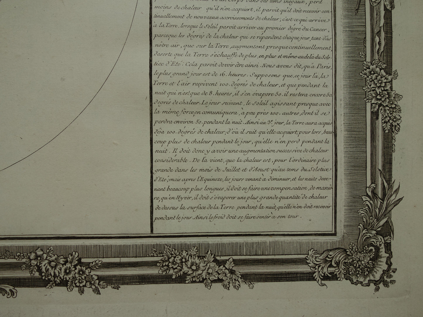 Grote oude astronomie prent verklaring der seizoenen uit 1761 baan van aarde om zon antieke illustratie seizoen prints