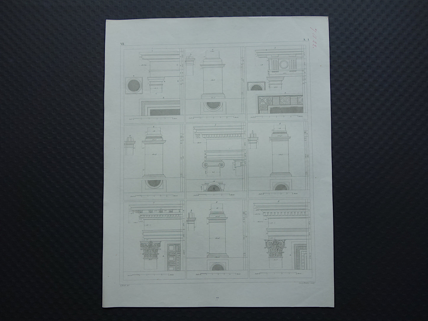 Classical Building Orders Ancient Architecture print set of 4 prints Greek Roman Building Order