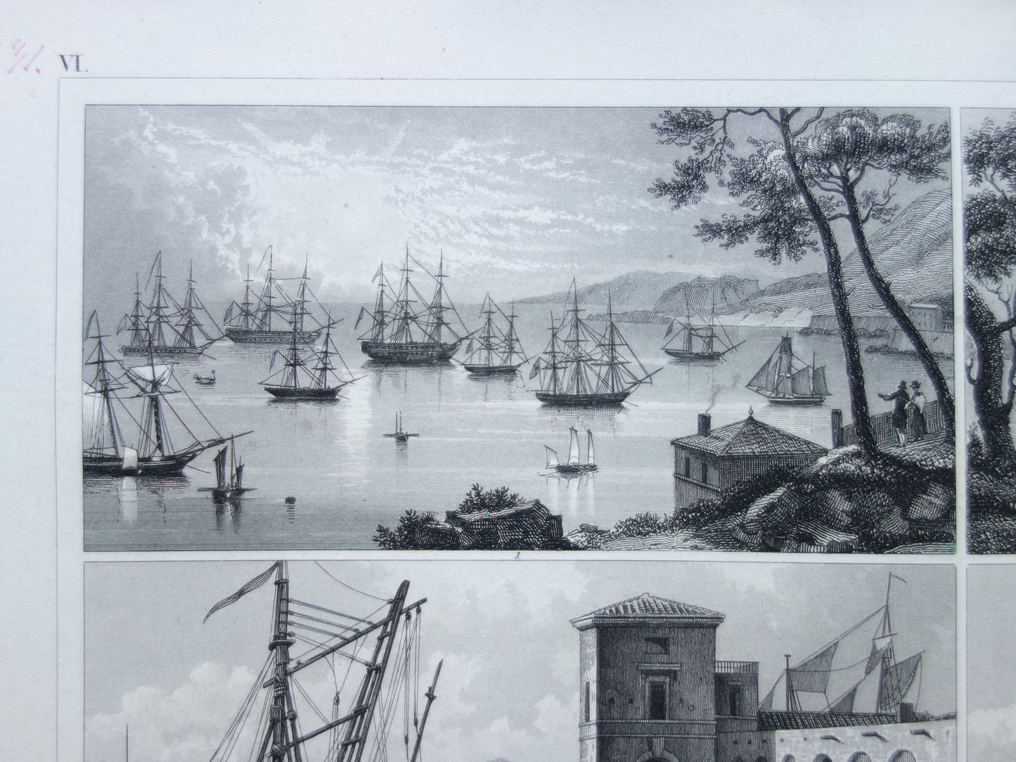 175+ jaar oude scheepsprent antieke maritieme illustratie baggerschip mastkraan schip schepen vintage prints