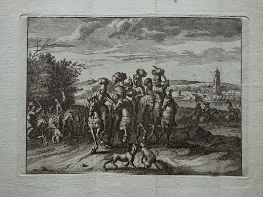 Graaf Floris V - Set van twee antieke prenten uit 1770 - Gravure Geschiedenis Amsterdam Nederland Wagenaar