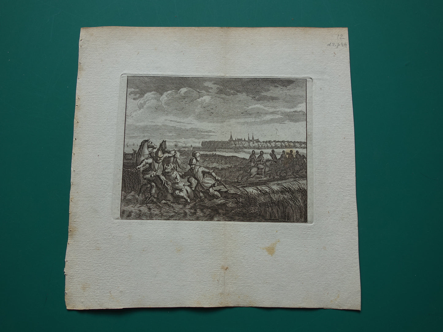 Graaf Floris V - Set van twee antieke prenten uit 1770 - Gravure Geschiedenis Amsterdam Nederland Wagenaar
