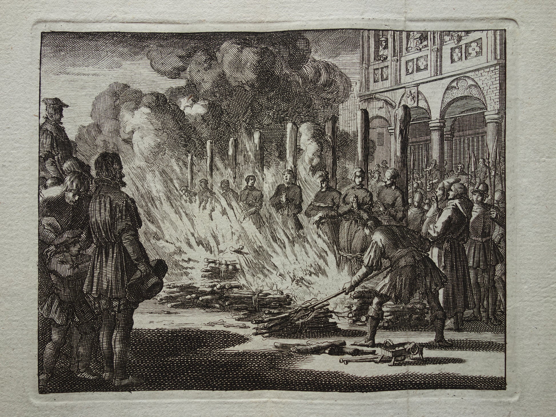 Verbranding van Agt Herdooperen in 1549. Wagenaar.