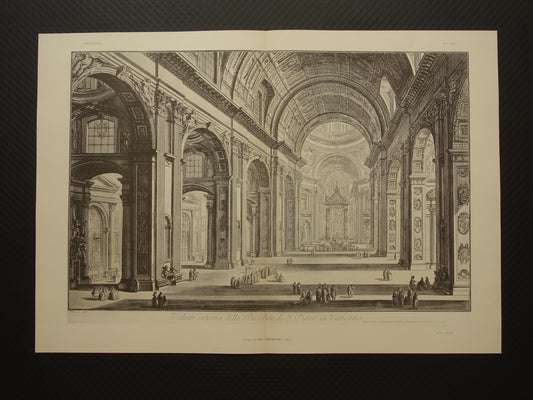 Veduta interna della basilica di S. Pietro in Vaticano Piranesi