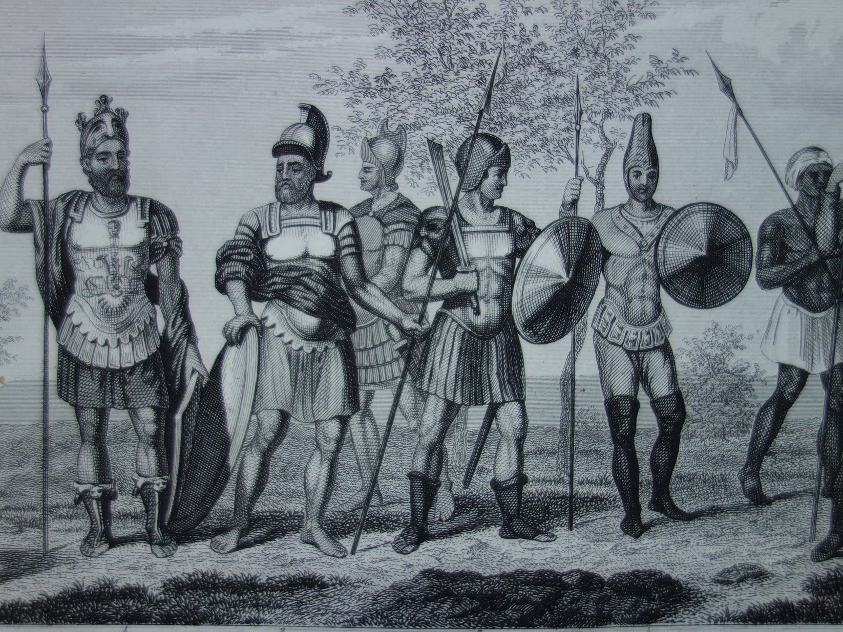 Antieke militaire prent Romeinse Soldaten uit Klassieke Oudheid 1849 o ...