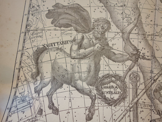 vintage print sterrenbeeld boogschutter cadeau idee 